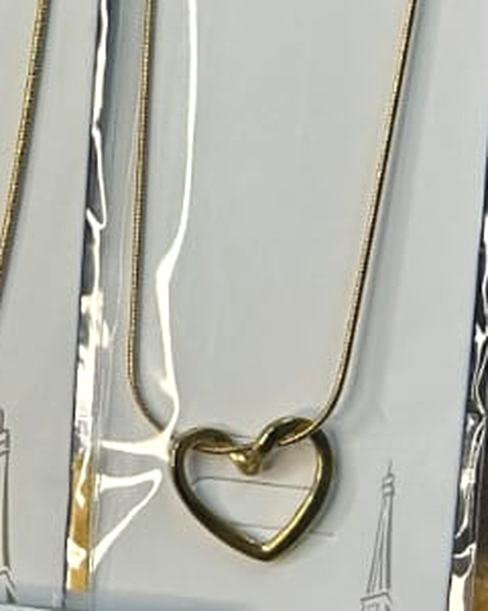Heart pendant necklace - actual product photo