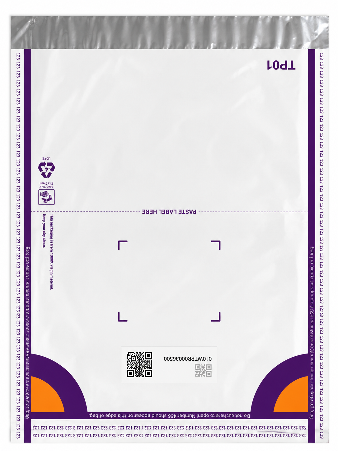 Meesho 10x14 Barcoded Polybag – Pack of 25