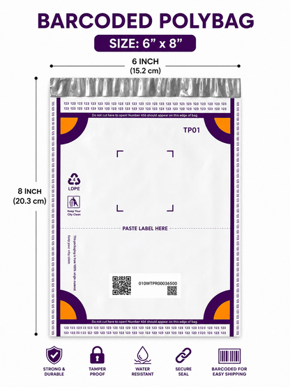 Meesho 6x8 Polybag (Pack Of 50)