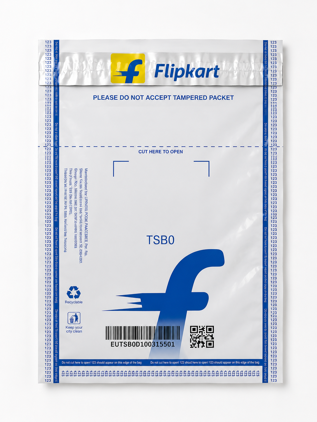 Flipkart TSB1 Tamper-Proof Security Bag – 8.5x11 inch