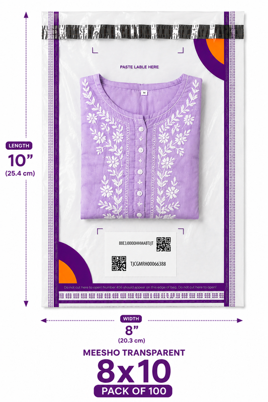Meesho 8x10 Transparent Polybag (Pack of 100)