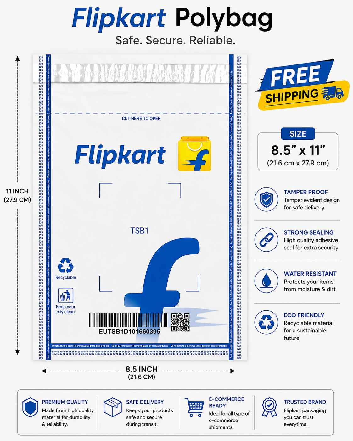 Flipkart TSB1 8.5X11 Pack Of 100