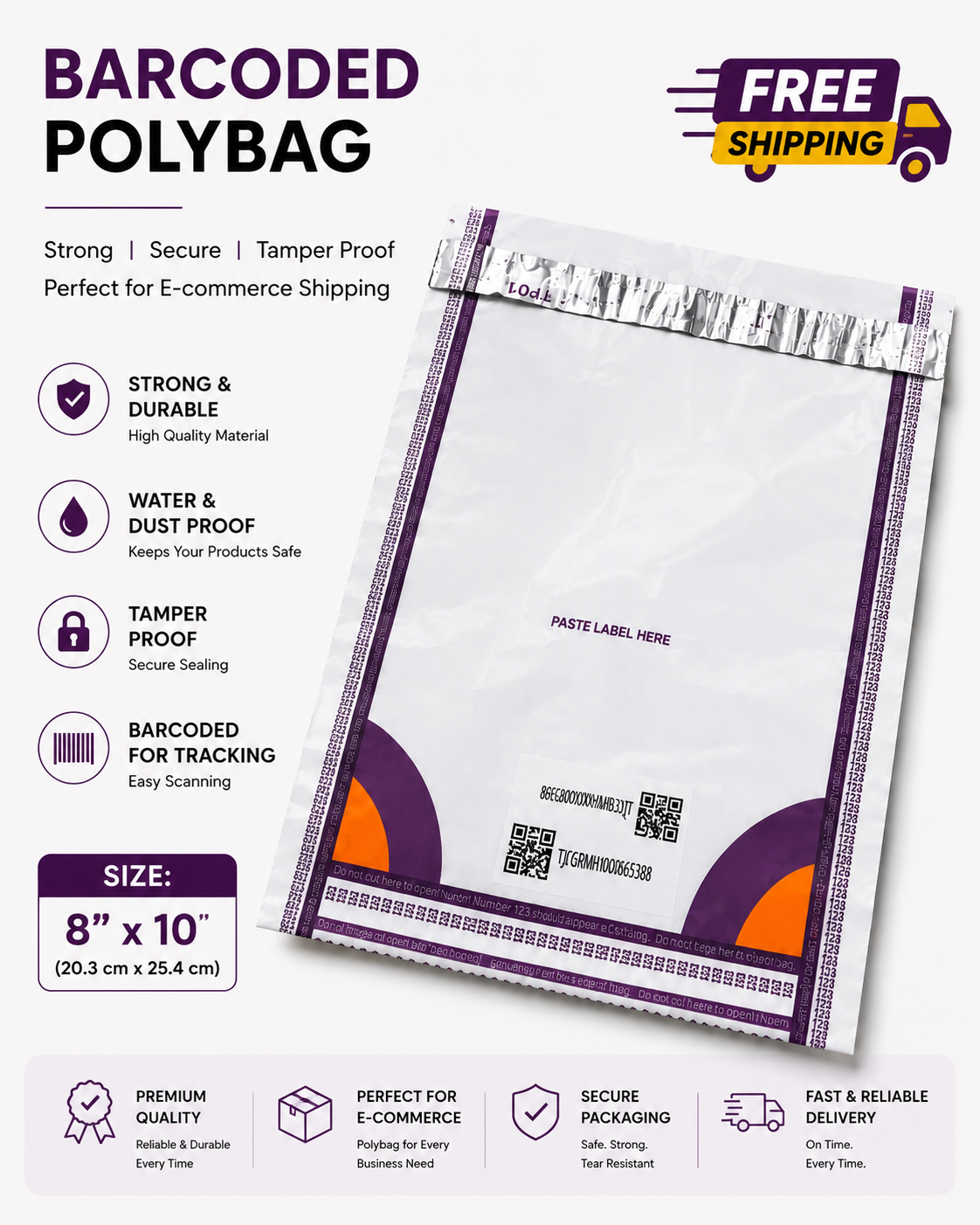 Meesho 8×10 Polybag (Pack of 100)