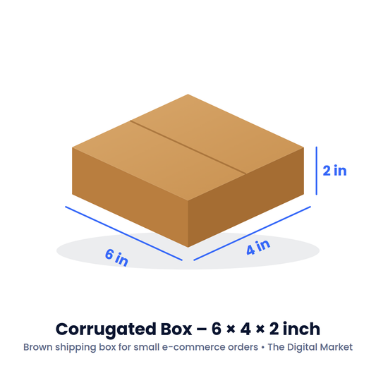 Corrugated shipping box 6x4x2 inch
