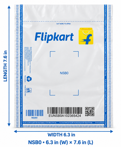 Flipkart NSB0 security bag 6.3x7.6 inch - front