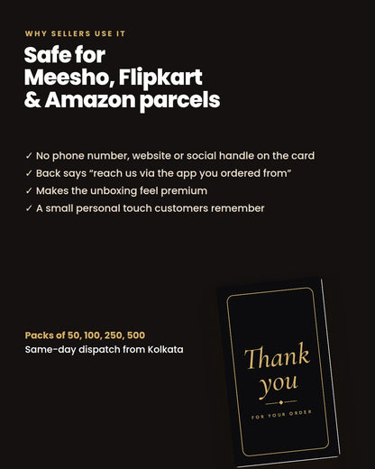 Premium thank you card - marketplace safe